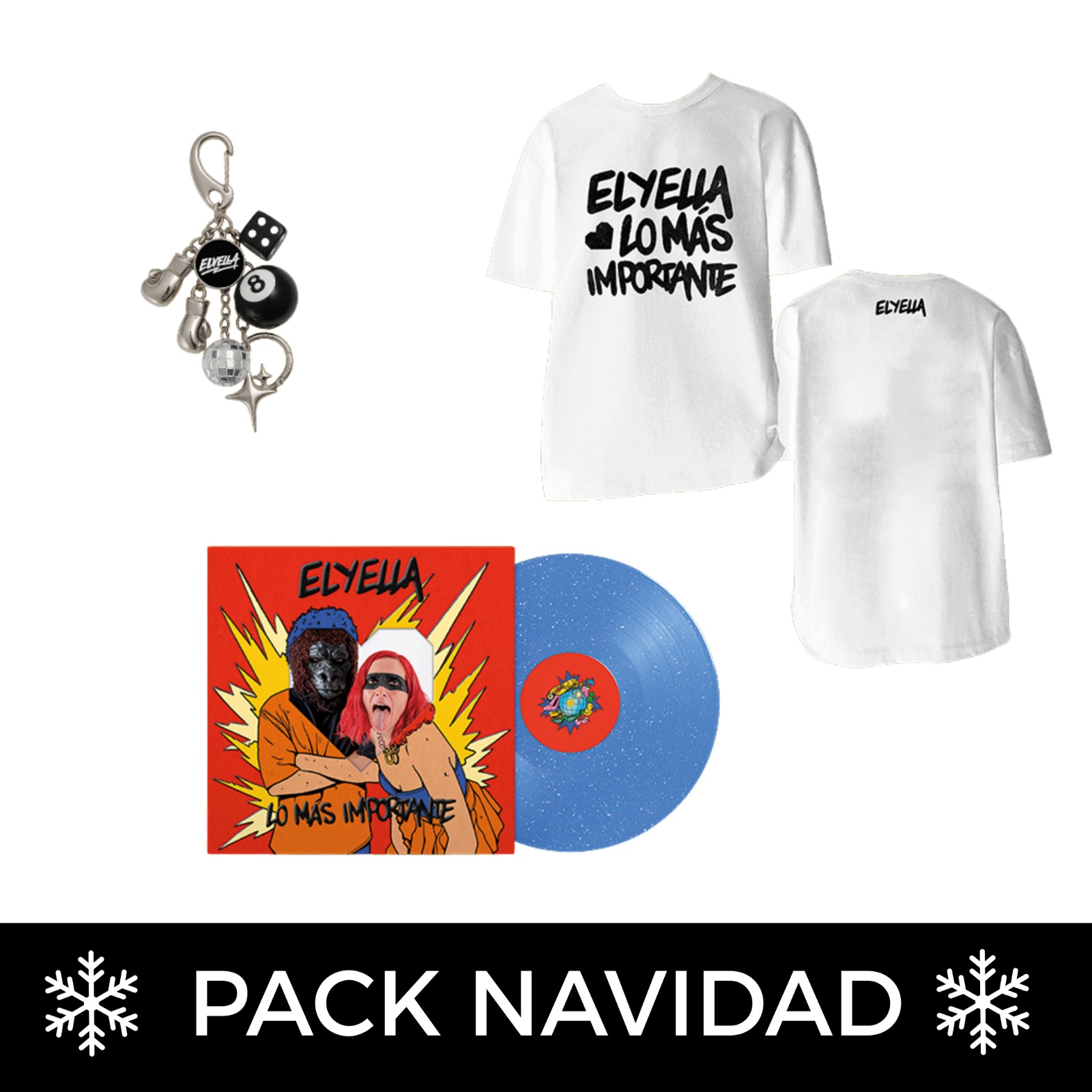 Pack Navidad: Lo Más Importante (camiseta + VINILO + llavero)