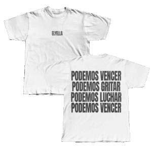 Camiseta «Podemos vencer» blanca ELYELLA (Ed. limitada)